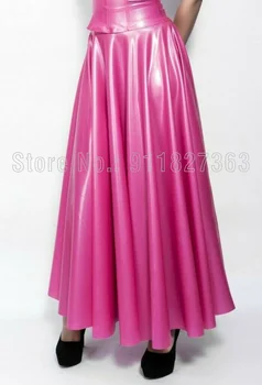 100% Естествена красива латексова гума Женствена рокля с дълга пола за парти в нощен клуб (само в пола)