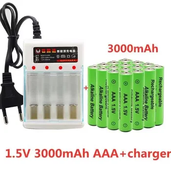 100% чисто Нов 3000mah 1.5 V AAA Алкални Батерии ААА акумулаторна батерия за Играчки с Дистанционно Управление Batery Димна аларма със зарядно устройство