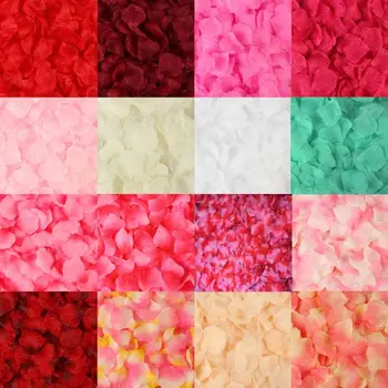 1000 Броя Разноцветни Изкуствени Листенца Сватба на Розите Petalas Аксесоари за копринени цветя