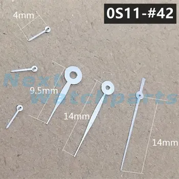 14-миллиметровые сребристи стрелки във формата на дълга стрелка, без луминал за механизъм Miyota 0S11