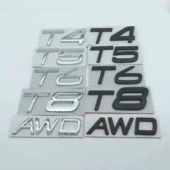 1бр 3D AWD T4 T5 T6 Т8 автомобилна емблема Крило отстрани и отзад на опашката на багажника икона стикер стикер за полагане на авто аксесоари