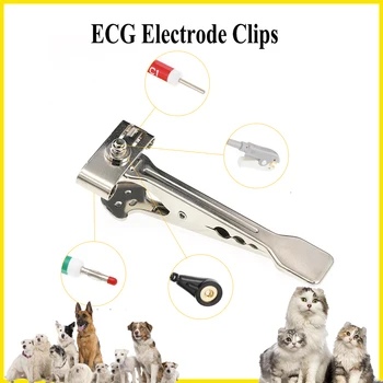 1БР Многофункционален скоба за ЕКГ домашни любимци Метален Гъвкав проводник за електрод монитор Обков 3,0 4,0 Подходящ за грижи за кучета и котки Болнични Инструменти и аксесоари