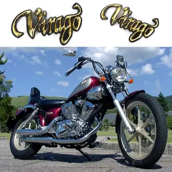 2 елемента Стикер на горивния резервоар на мотоциклет, 3D иконата на резервоара, емблемата, стикери, стикери за Yamaha Virago XV