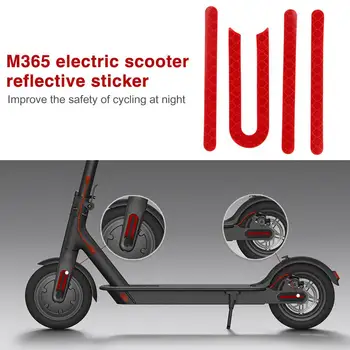 2 Комплекта предупредителни светлоотразителни стикери на електрически скутер от PVC за резервни части M365 E-Scooter