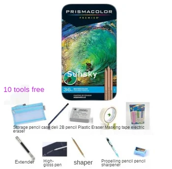 48 72 132 150 prismacolor Premier мек Цветен молив Prismacolor skin природа акварел скица с молив + допълнителни 10 на инструменти за рисуване