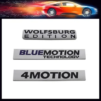 4Motion BLUEMOTION Предната Решетка на Колата Крило на багажника Емблемата на Иконата на Стикер за Tiguan Passat B5 B6 B7 Polo Golf, Touran, Bora, Jetta