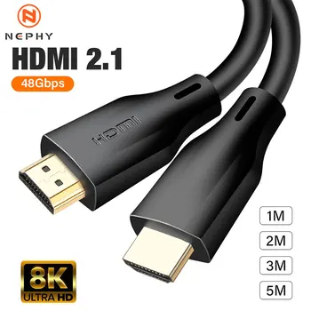 8K HDMI-Съвместим Кабел 8K @ 60Hz HDMI 2.1 Кабел 48 gbps Адаптер За RTX 3080 eARC HDR Видео Кабел за PC, Лаптоп TV box PS5 1M 3M 5M