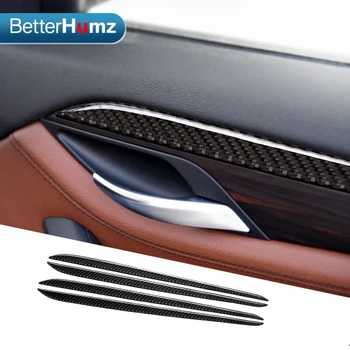 BETTERHUMZ Вътрешна декорация рамки от въглеродни влакна, Стикер за украса на кола врати за BMW X1 E84 2011-15 Аксесоари за интериора
