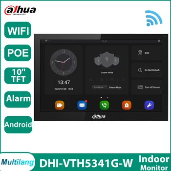 Dahua VTH5341G-W Android POE 10-инчов Цифров Вътрешен Монитор, видео домофон Вграден Високоговорител Многоезичен Безжичен Звънец Securit