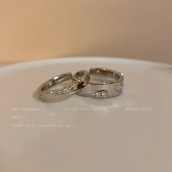 FFLACELL 2023 Ново Метално Прост пръстен с отворен пръстен от Цирконий, Женски пръстен за двойки, Модерно Индивидуално пръстен върху показалеца си, трендови бижута