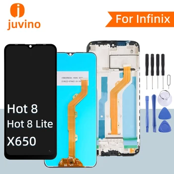 Juvino За Infinix Hot 8 LCD /8 Lite X650 Оригинален Дисплей и цифров преобразувател Докосване на Екрана в Събирането на средства за Ремонт