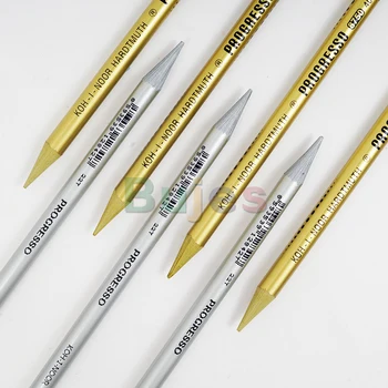 KOH-I-NOOR 8750 Професионален цветен молив без дърво Златист/Сребрист цвят, съобразени с Тебешири В Лаке с много Здрав грифелем
