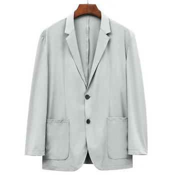 L-Модерен слънцезащитен костюм, палто 2023 годишният нов млад еластичен тънък костюм мъжка риза с климатик
