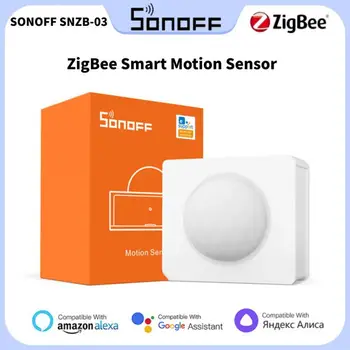 SONOFF SNZB-03 Сензор за Движение ZigBee Удобно Смарт устройство За Откриване на Задействане на Аларма за Движение Работи с ZBBridge eWeLink Алекса Google Home