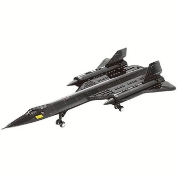SR-71 Blackbird Военен самолет на военновъздушните сили на САЩ Космически изтребител Война Модел на изтребител Изграждане на блокове, Тухли, Играчки, подаръци за деца