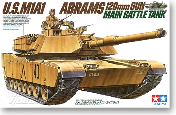 Tamiya 35156 1/35 U. S. M1A1 ABRAMS 120-мм оръдие на основния боен танк в събирането, конструктори, хоби, пластмасови играчки за възрастни, направи си сам