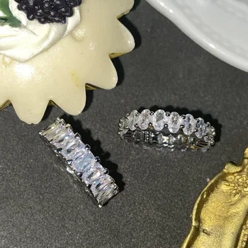 Versa Classic French light, луксозно пръстен с цирконием egg row, женски покритие скрита боя 18 карата, висока надежност цвят, светъл пръстен