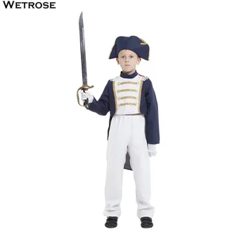 [Wetrose]В присъствието на Cosplay-костюм на Наполеон за момче NapolÃ © на Бонапарте, Хелоуин, Франция, Костюм, филм, пълен комплект, шапка, Франция