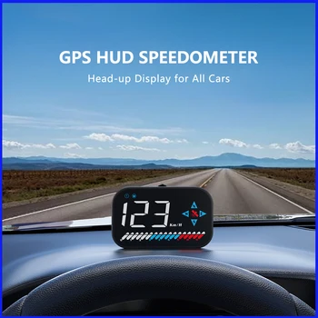 WYOBD GM7 GPS HUD Скоростомер Универсален централен дисплей, Щепсела и да играе Проектор скорост с голям шрифт Аксесоари за автомобилна електроника