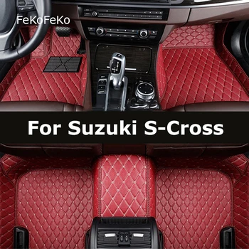 Автомобилни постелки FeKoFeKo по поръчка за Suzuki S-Cross 2014-2021 г. Освобождаване на Автомобилни Килими за краката, Аксесоари