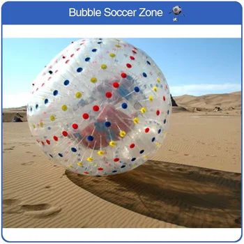 Безплатна доставка 2,5 м Открит Прозрачен надуваем балон-Zorb Гигантски балон-Zorb за тялото, Надуваем човешкото кълбо-Zorb, топка-трева-Zorb