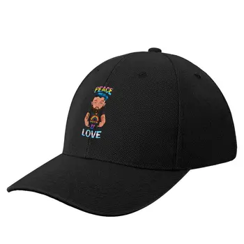 Бейзболна шапка Peace and Love с pom-помераните, шапка-дерби, дамски плажната мода, мъжки