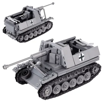 Градивните елементи на WW2 Немски модел изтребител на танкове Мардер Военно оръжие Sd.Kfz.135 Блиндирана Танкова армия MOC Аксесоари, Играчки за деца