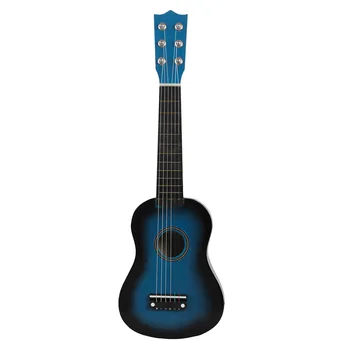 Детска китара Китара: 4-Струнен Гитарная Рима Развивающий Музикален Инструмент Blue Inch Начинаещи модул за Обучение за деца