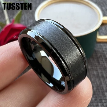 Директна доставка TUSSTEN 8 мм вольфрамовое годежен пръстен Специално мъжки женски пръстен с нагънат окосена матово покритие Удобни за засаждане