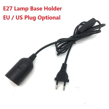 ЕС, САЩ Включете E27 Основата на Лампата Притежателя С Превключвател за Включване/Изключване захранващ Кабел Кабели, Висящи Led Лампа Лампа за Изход на Кабела