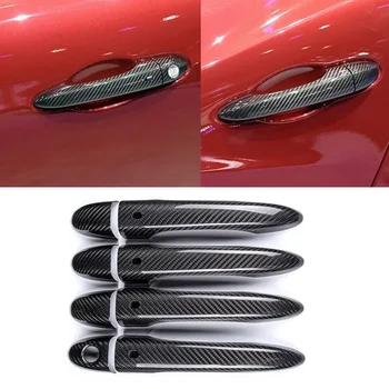 За Maserati 2016 + Lewande и 2013-2016 Ghibli & President Суха Стикер на Външната Дръжката на вратата от Въглеродни Влакна с добавка на Стил