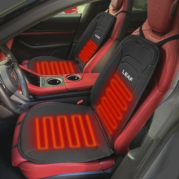 За Nissan Leaf ze1 ze0 12 В Быстроразогревающаяся възглавница на предната седалка от полиестер, възглавница за столче за кола, защитен калъф, Аксесоари за авто интериор