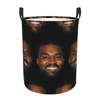 Забавната количка за бельо с мемом Kanye West, сгъваема кошница за дрехи, играчки, организаторите за съхранение
