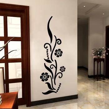 Изящни стенни стикери серия Flower vine от самоклеящегося сменяеми PVC за дома в хола, спалнята, ресторант
