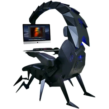 Кабината на пилота Скорпион Zero Gravity Ергономичен компютърно бюро и стол, Спортно многофункционално киберспортивное масажен стол