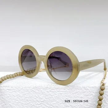 Класически кръгли слънчеви очила с UV400 в стил унисекс, задължителни за използване на мода 2023 година.