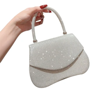 Мерцающая Ръчна чанта Лъскава Чанта през рамо Елегантна Вечерна Чанта Класическа Ръчна Чанта Мода за Събирания