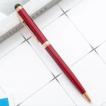 Метална емкостная сензорна писалка Химикалка писалка Студентски канцеларски материали, Офис подаръци 0,7 мм и Метален връх с кристали химикалка химикалка