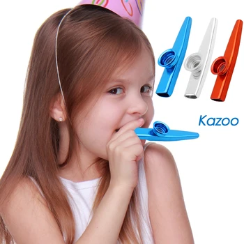 Метална преносима флейта Kazoo Дървен духов инструмент за начинаещи меломани в подарък