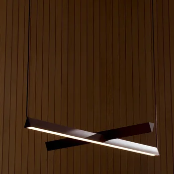 Модерен акрилни led лампа, висящи осветителни тела за кухня, хол, черен алуминий арт окачен лампа, интериор за трапезария, Hanglamp