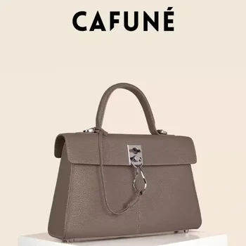Модерен женски кожен портфейл CAFUNE Stance, чанта-месинджър през рамо, трапециевидная чанта с голям размер
