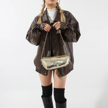 Модерна дамска чанта с регулируема пагон, ежедневна чанта от изкуствена кожа, голям чанта-скитник, работна чанта за ежедневна употреба в офиса, однотонная чанта