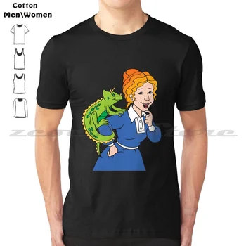Модна тениска с изображение Frizzle от 100% памук, за мъже и жени, мека модерна тениска, носталгия карикатура 