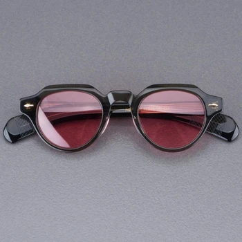 Модни Vintage слънчеви очила JMMKMXR в дебелото ацетатна рамки стереорезки UV400 с поляризирани лещи в Ретро стил за жени и мъже с високо качество