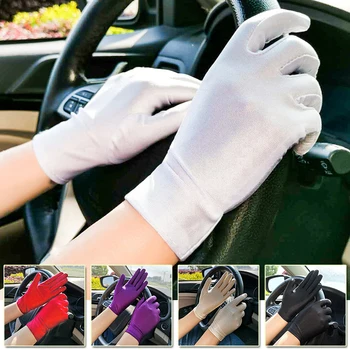 Модни дамски ръкавици на китката Дамски Летни Слънчеви ръкавици Етикет Тънък сензорен екран Трикотажни Дишащи Ръкавици за шофиране