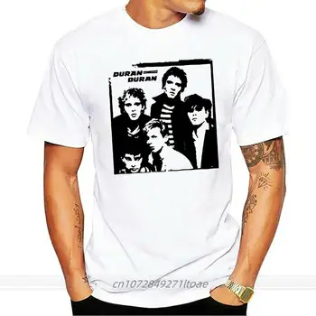 мъжки брандираната мъжка тениска години в памучна Мъжка тениска тениска Duran Duran Music Тениска С принтом Тениски-тениски, топ