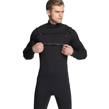 Мъжки водолазный костюм от неопрен с дебелина 3 мм, мъжки неопрен с дълъг ръкав, цип на гърдите отпред, Плуване в цялото тяло, гмуркане, сърфинг, гмуркане с шнорхел