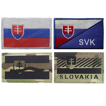 Нашивка с бродерия Хартата Словакия Инфрачервена Светоотражающая Тактическа превръзка Емблемата на Иконата на Словашката Република САМ Ивици Апликация