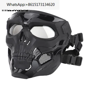 Нова камуфляжная маска с черепа на цялото лице, пескостойкая маска за конна езда, персонализирана защита от гримьорната