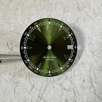 Нови модифицирани механични часовници NH36 с циферблат в ретро стил NH35 със зелено сияние и диаметър на циферблата 28,5 мм, аксесоари за часовници